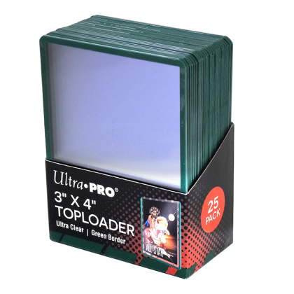 UP - Протектор за карти -  Ultra Clear със Зелена Рамка 25 броя