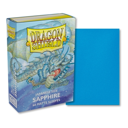 " Dragon Shield " Small Card Sleeves 60pc Matte - Sapphire  'Turikos' 